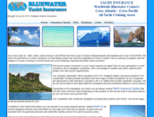 Tablet Screenshot of bluewateryachtinsurance.com